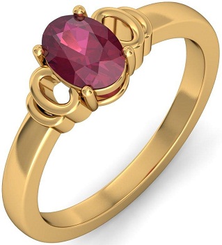 Arany gyűrű rubinkővel