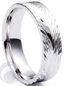 Feather Touch Platinum Ring til daglig brug
