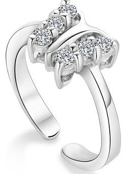 Fantastisk Butterfly Platinum Ring