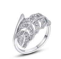 Diamond Leaf Platinum Ringe til kvinder