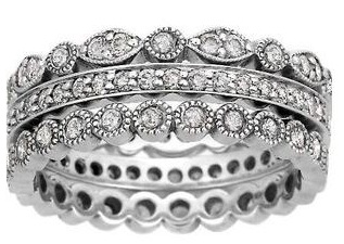 Antik platina esküvői gyűrűk