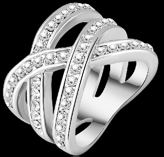 Kvinders Twisted Platinum forlovelsesring