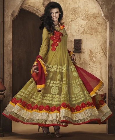 Heavy Net Anarkali