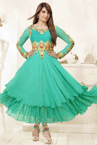 Fancy Anarkali Floral Churidar