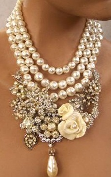 Vintage Rhinestone perlekæde til bryllup