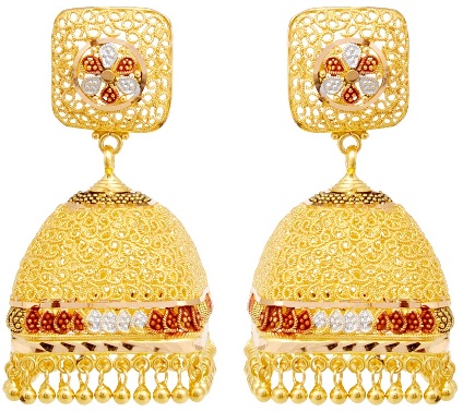 Seneste guld Jhumkas