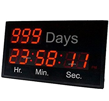 3 '' 9Digits Store LED -nedtællingsure