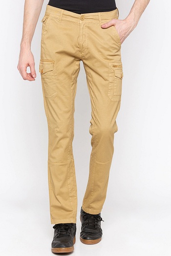 Slim Fit Cargo Khaki nadrág