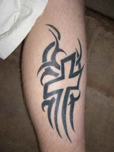 Tribal Cross Tattoo Design