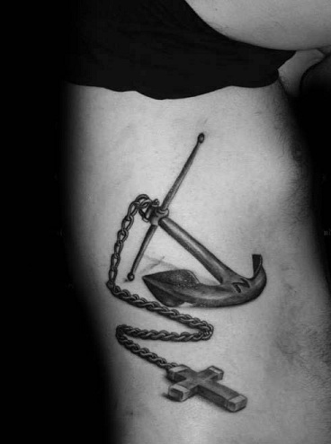 Anchor Cross Tattoo Design