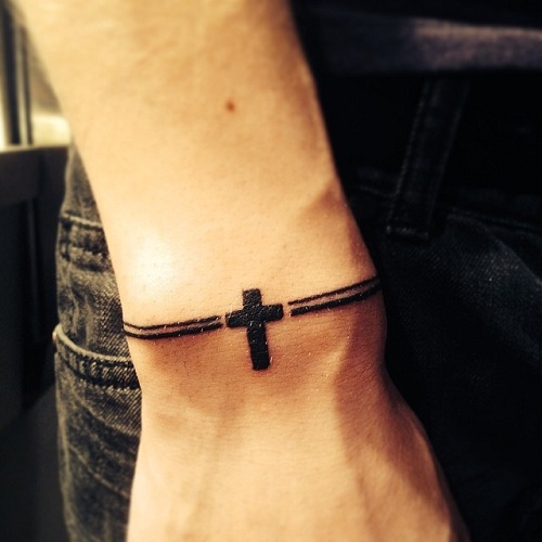 Armbånd Cross Tattoo Design