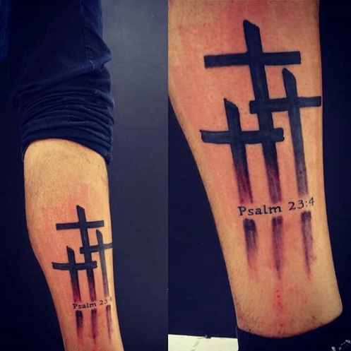 Three Cross Tattoo Design