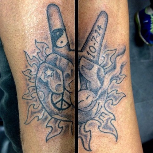 Sammenhængende Sun Matching Tattoo