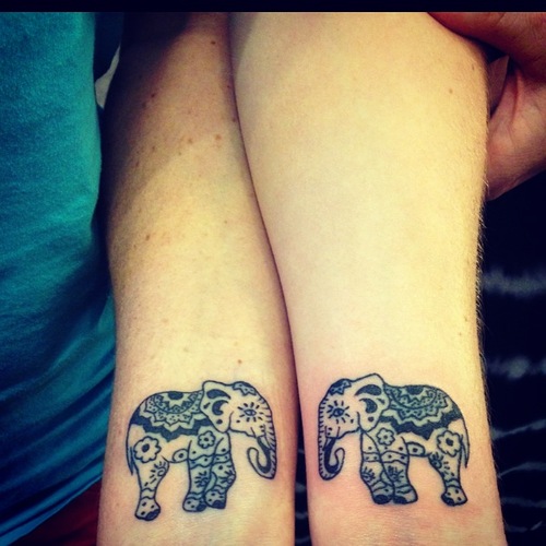 Matchende Elephant Tattoo
