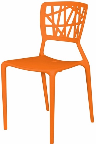 Plastisk geometrisk designstol