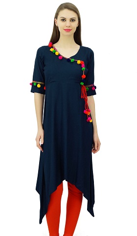 Lang Pompom Kurta