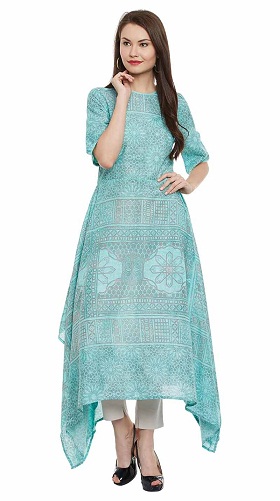 Asymmetrisk Hemline Kurta