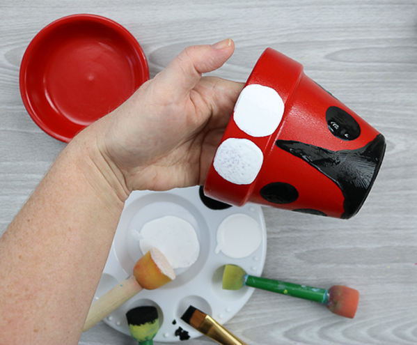 Ladybug Clay Pot Craft
