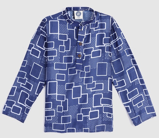 Blokprint Kurta skjorte