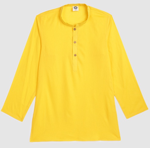 Gul almindelig skjorte Kurta