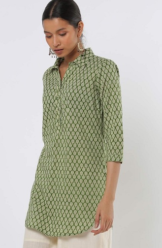 Grøn skjorte Kurta