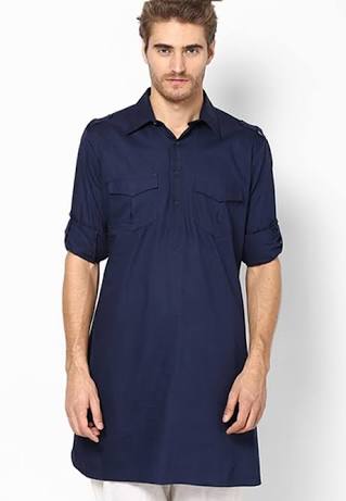 Kurta skjorte med krave