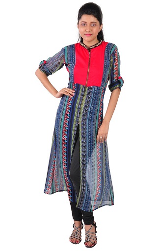 Trykt Georgette Kurtis