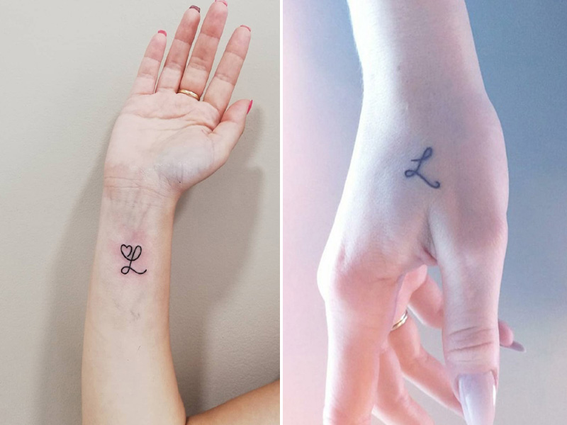 L Letter Tattoo Designs