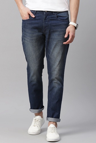 Blå slim fit jeans