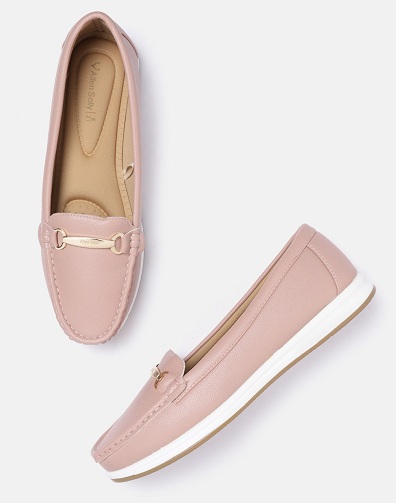 Allen Solly Pink læder loafers