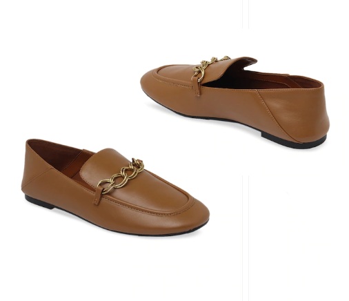 Brune læder loafers