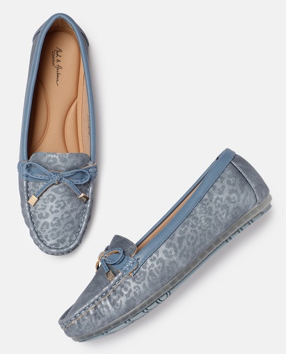 Designer læderprintede loafers