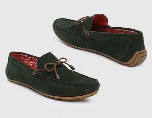 Zöld velúr bőr bőrcipők