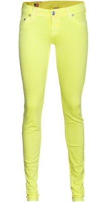 Neon skinny fit jeans