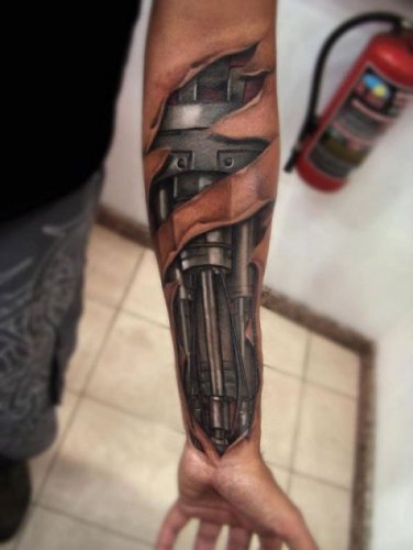 Man Of Steel Tattoo On Arms