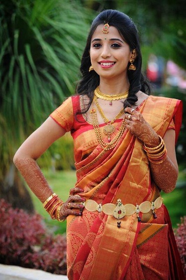 Hagyományos dél -indiai esküvői szári