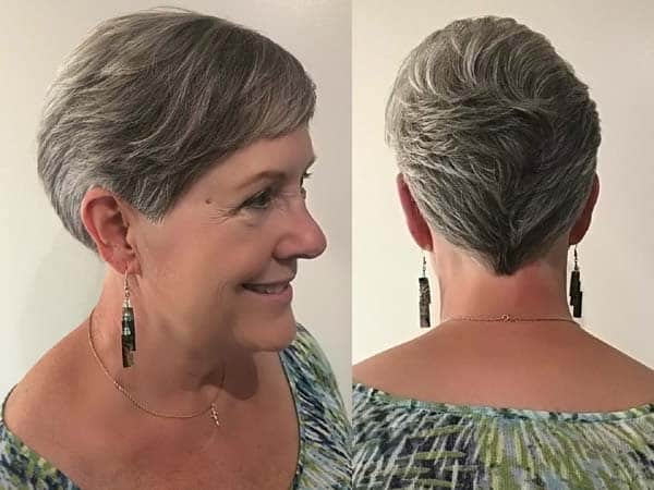 rövid hajvágás 50 év feletti nők számára