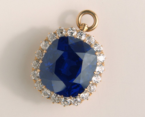 Blue Sapphire Gemstone Stud Pendan