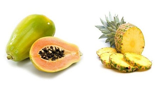Papaya og ananas ansigtsmaske
