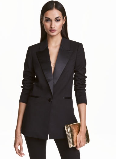 Tuxedo jakke blazer til kvinder