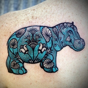 Hippo Animal Tattoo
