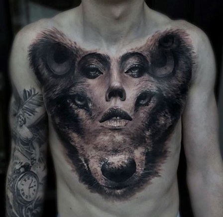 Devil Dog Animal Tattoo Design