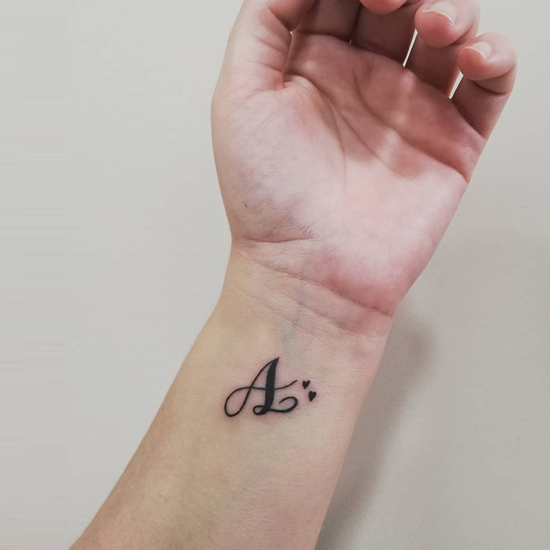 Letter Tattoo Designs on Hand