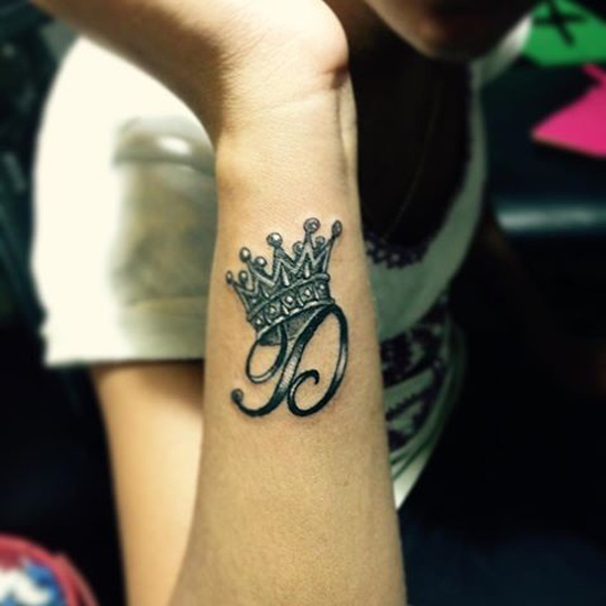 D Letter Tattoo Designs On Hand