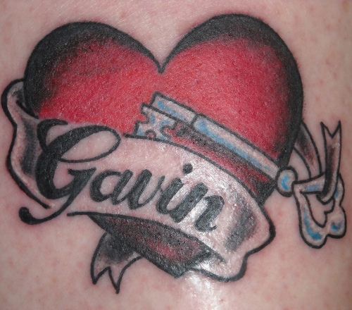 Navn Style Tattoo Designs With Love Theme