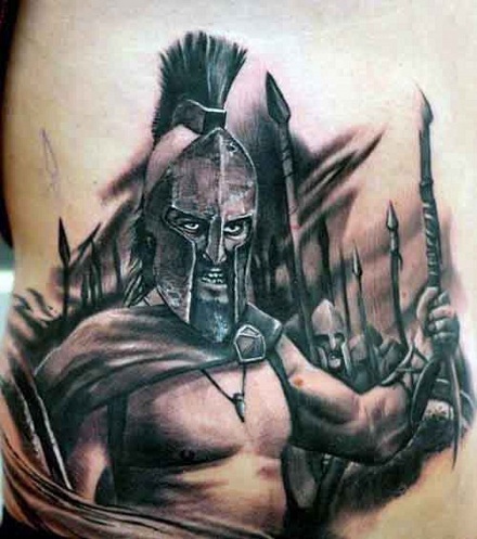 Trójai harcos tetoválás