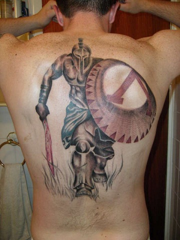 Csodálatos Warrior Tattoo Design