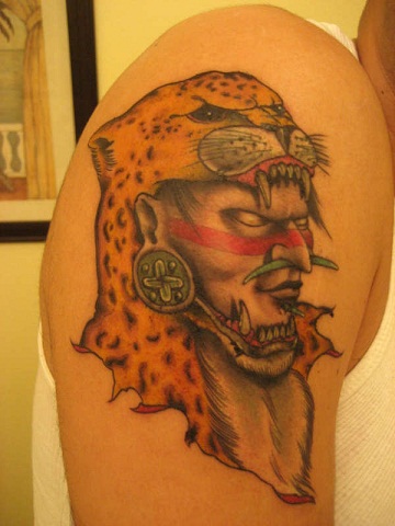 Félelmetes Warrior Tattoo Design
