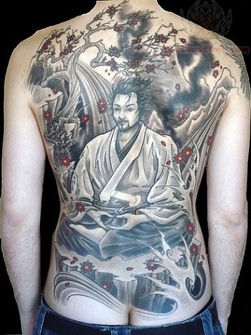Japansk kriger tatoveringsdesign