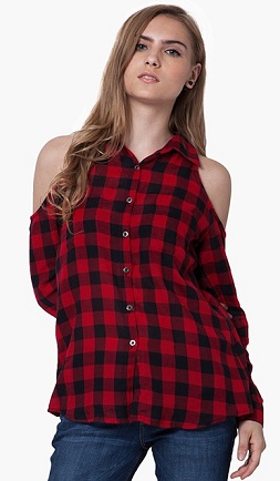 Crop Shoulder Shirts til Kvinder